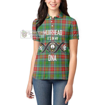 Muirhead Tartan Women's Polo Shirt with Family Crest DNA In Me Style Women - Tartan Vibes Clothing