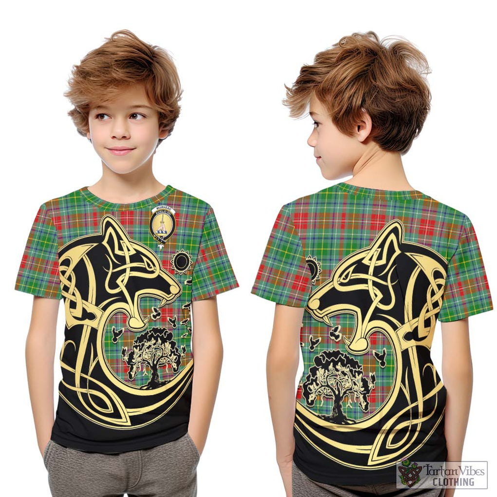 Muirhead Tartan Kid T-Shirt with Family Crest Celtic Wolf Style Youth XL Size14 - Tartan Vibes Clothing
