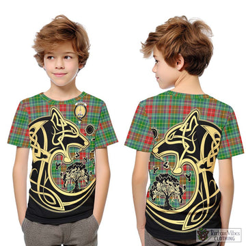 Muirhead Tartan Kid T-Shirt with Family Crest Celtic Wolf Style Youth XL Size14 - Tartan Vibes Clothing