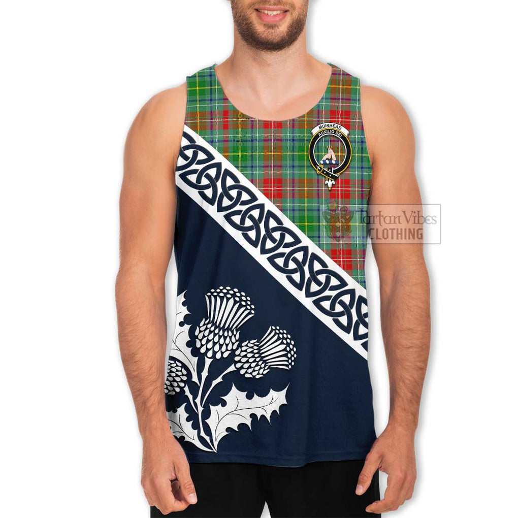 Muirhead Tartan Men's Tank Top Featuring Thistle and Scotland Map Men - Tartan Vibes Clothing