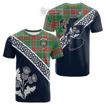 Muirhead Tartan Cotton T-shirt Featuring Thistle and Scotland Map Kid's Shirt - Tartan Vibes Clothing