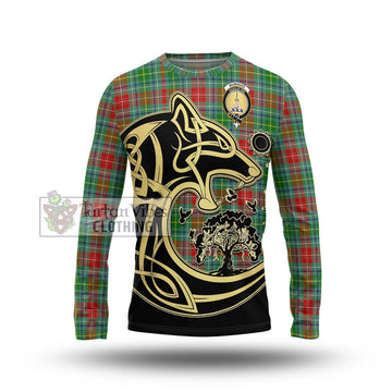 Muirhead Tartan Long Sleeve T-Shirt with Family Crest Celtic Wolf Style Unisex - Tartan Vibes Clothing