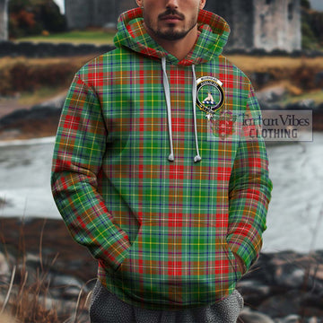 Muirhead Tartan Cotton Hoodie with Family Crest Zip Hoodie - Tartan Vibes Clothing