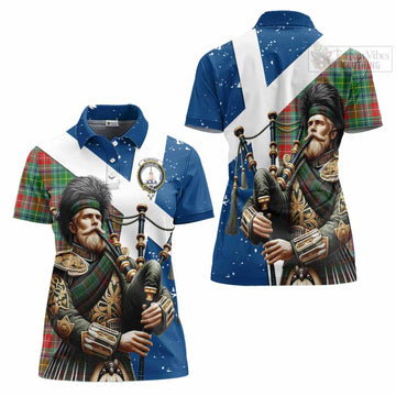 Muirhead Tartan Women's Polo Shirt with Family Crest Scottish Bagpiper Vibes Women - Tartan Vibes Clothing