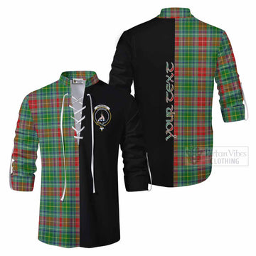Muirhead Tartan Ghillie Kilt Shirt with Family Crest and Half Of Me Style Men - Tartan Vibes Clothing