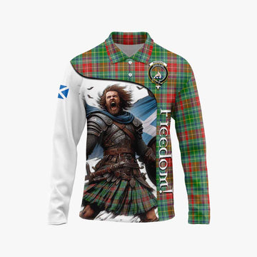 Tartan Vibes Clothing Muirhead Crest Tartan Long Sleeve Polo Shirt Inspired by the Freedom of Scottish Warrior