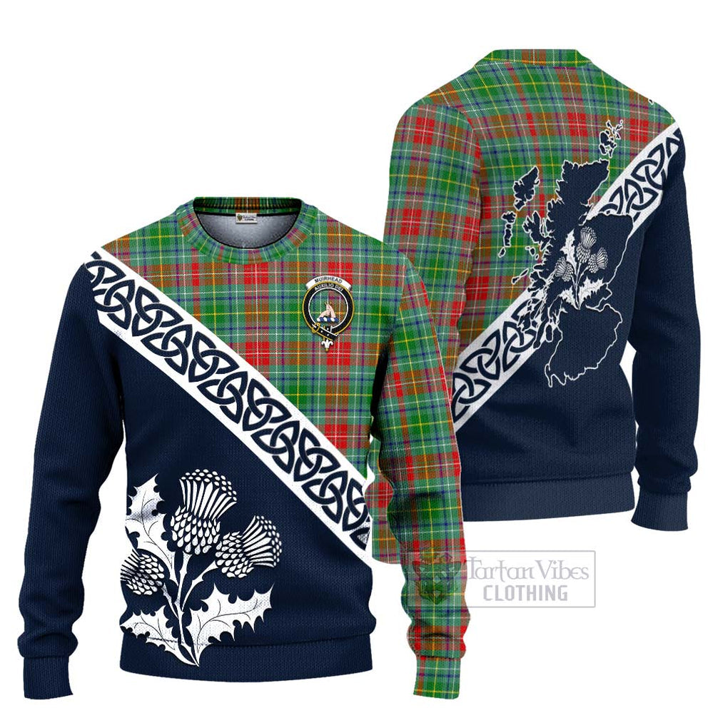 Muirhead Tartan Ugly Sweater Featuring Thistle and Scotland Map Unisex - Tartan Vibes Clothing
