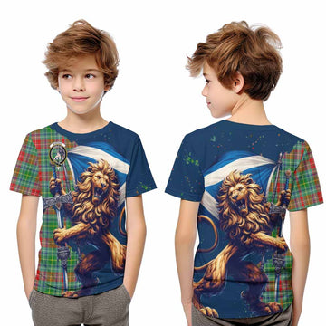 Muirhead Tartan Family Crest Kid T-Shirt with Scottish Majestic Lion Youth XL Size14 - Tartan Vibes Clothing