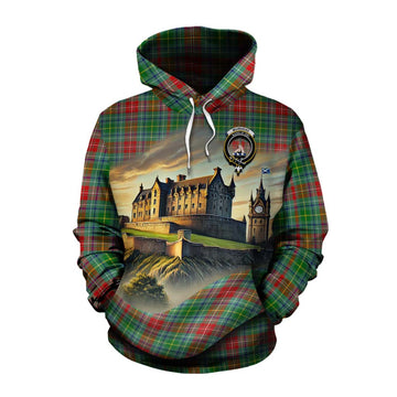 Muirhead Tartan Family Crest Cotton Hoodie with Scottish Ancient Castle Style Pullover Hoodie XS - Tartan Vibes Clothing