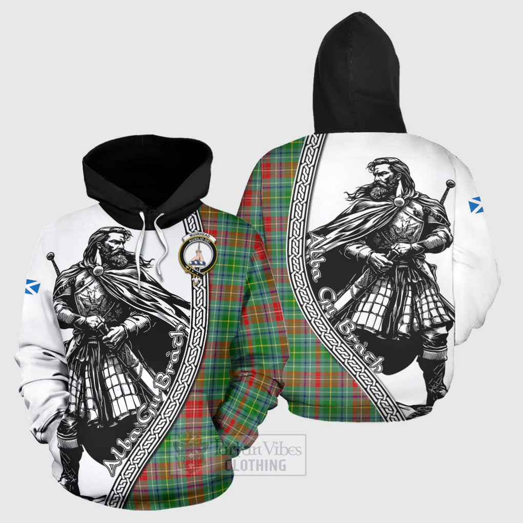 Muirhead Tartan Clan Crest Hoodie with Highlander Warrior Celtic Style Zip Hoodie - Tartan Vibes Clothing