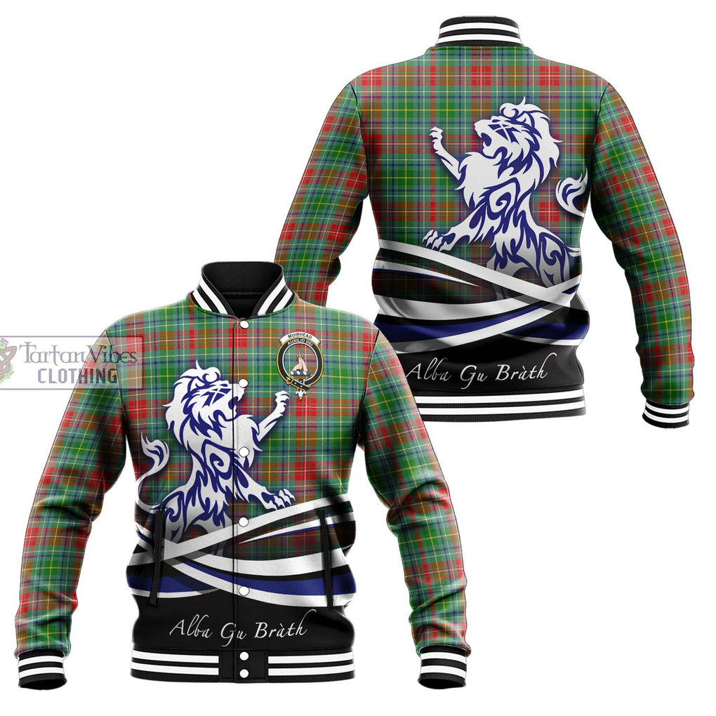 Muirhead Tartan Baseball Jacket with Alba Gu Brath Regal Lion Emblem Unisex - Tartan Vibes Clothing