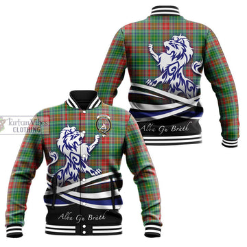 Muirhead Tartan Baseball Jacket with Alba Gu Brath Regal Lion Emblem Unisex - Tartan Vibes Clothing