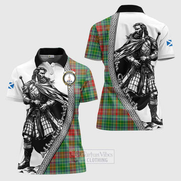 Muirhead Tartan Clan Crest Women's Polo Shirt with Highlander Warrior Celtic Style Women - Tartan Vibes Clothing