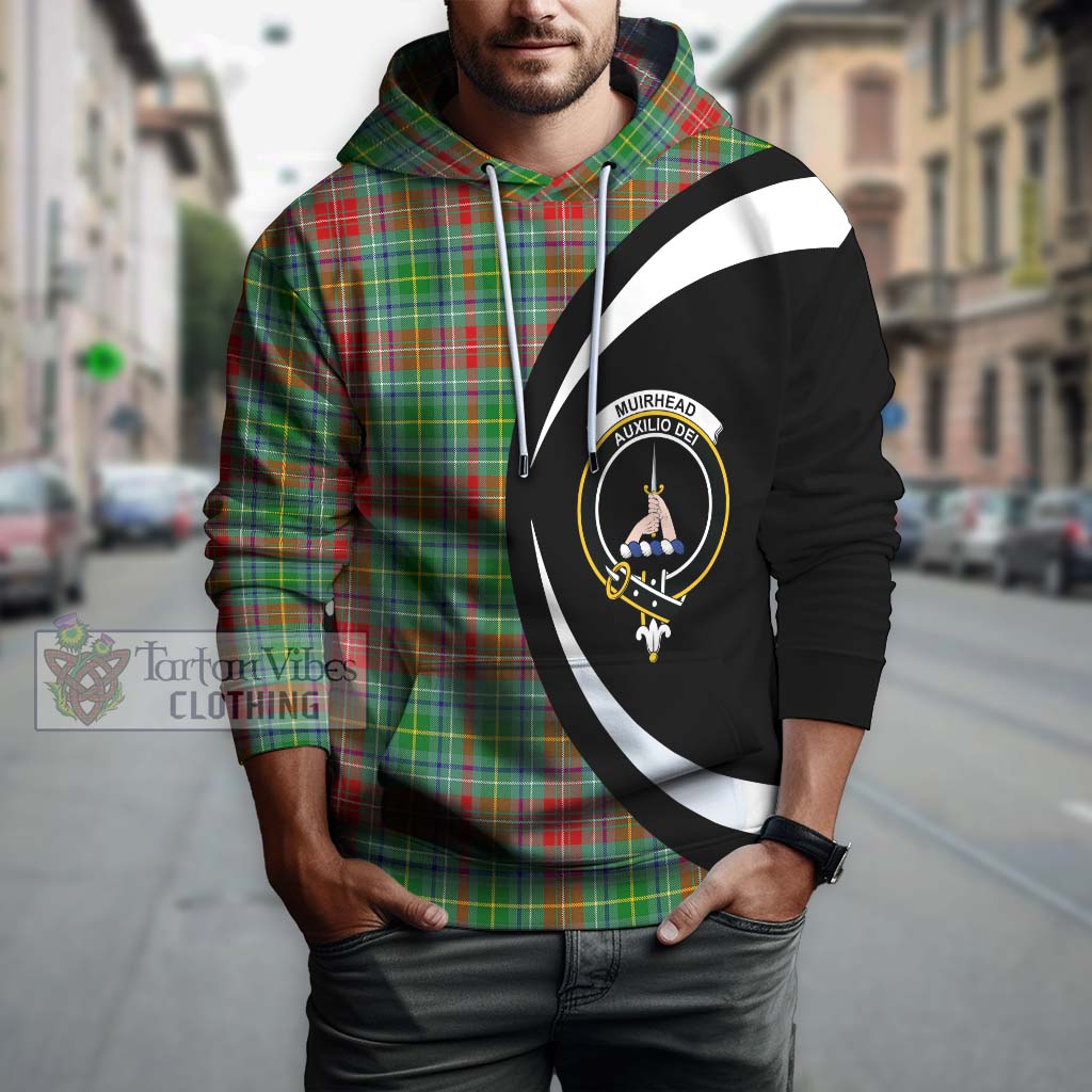 Muirhead Tartan Hoodie with Family Crest Circle Style Zip Hoodie - Tartan Vibes Clothing