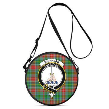 Muirhead Tartan Round Satchel Bags with Family Crest