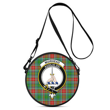 Muirhead Tartan Round Satchel Bags with Family Crest One Size 9*9*2.7 inch - Tartan Vibes Clothing