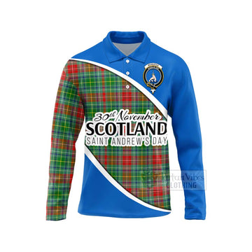 Muirhead Family Crest Tartan Long Sleeve Polo Shirt Celebrate Saint Andrew's Day in Style Unisex - Tartan Vibes Clothing