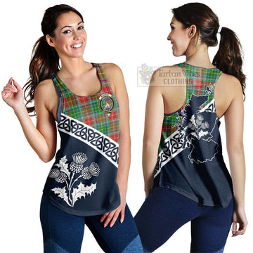 Muirhead Tartan Women's Racerback Tanks Featuring Thistle and Scotland Map 4XL - Tartan Vibes Clothing
