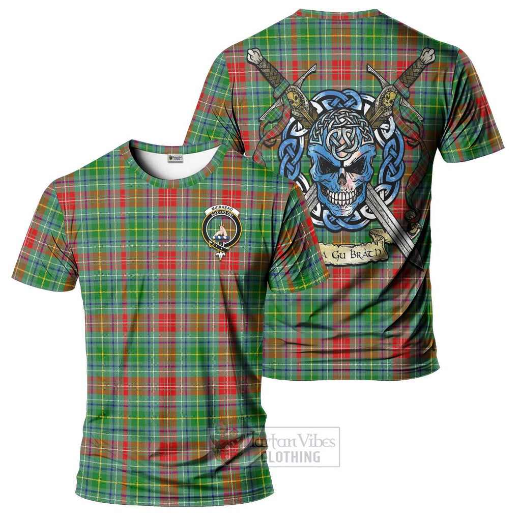 Muirhead Tartan T-Shirt with Family Crest Celtic Skull Style Kid's Shirt - Tartan Vibes Clothing