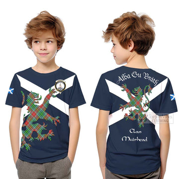 Muirhead Tartan Lion Rampant Kid T-Shirt Proudly Display Your Heritage with Alba Gu Brath and Clan Name Youth XL Size14 - Tartan Vibes Clothing