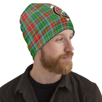 Muirhead Tartan Beanies Hat with Family Crest