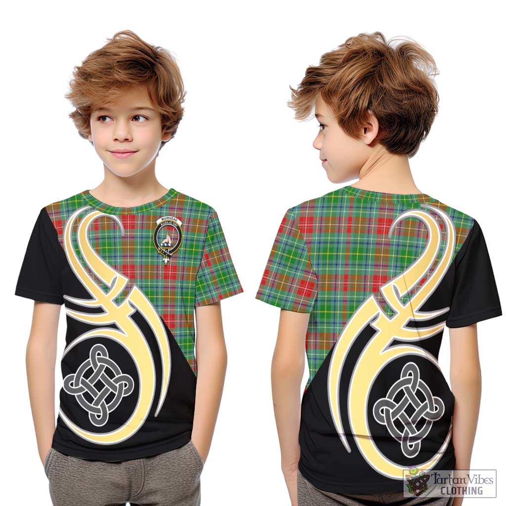 Muirhead Tartan Kid T-Shirt with Family Crest and Celtic Symbol Style Youth XL Size14 - Tartan Vibes Clothing