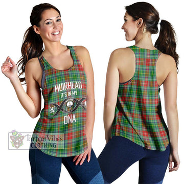 Muirhead Tartan Women's Racerback Tanks with Family Crest DNA In Me Style 4XL - Tartan Vibes Clothing