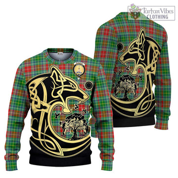 Muirhead Tartan Ugly Sweater with Family Crest Celtic Wolf Style Unisex - Tartan Vibes Clothing