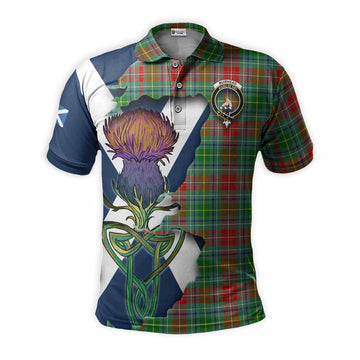 Tartan Vibes Clothing Muirhead Tartan Family Crest Polo Shirt Scottish Thistle Celtic Inspired