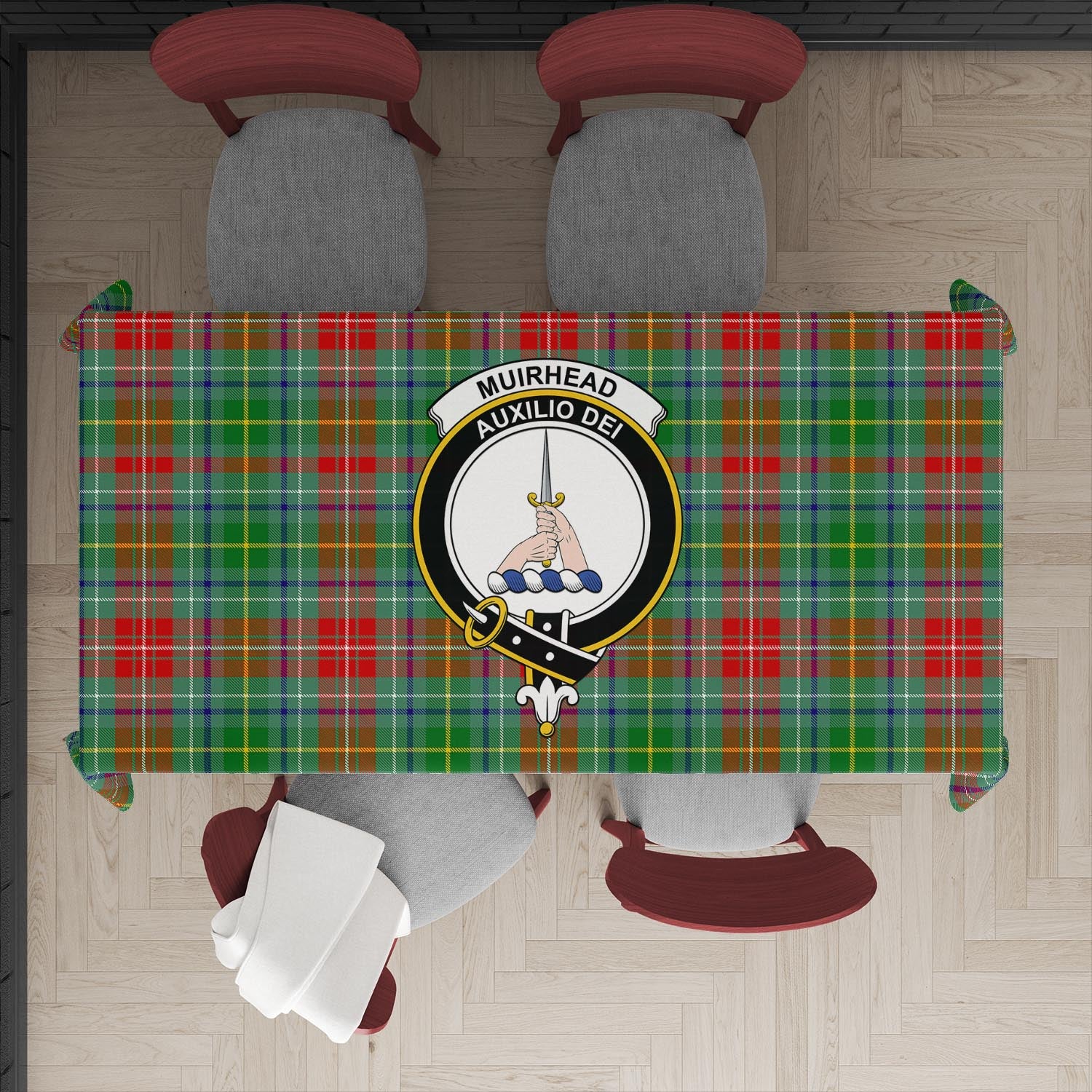Muirhead Tartan Tablecloth with Family Crest XL 57.1"x70.9"(145x180cm) - Tartan Vibes Clothing