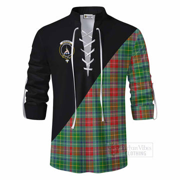 Muirhead Tartan Ghillie Kilt Shirt with Family Crest and Military Logo Style - Tartan Vibes Clothing
