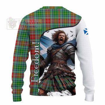 Tartan Vibes Clothing Muirhead Crest Tartan Knitted Sweater Inspired by the Freedom of Scottish Warrior