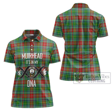 Muirhead Tartan Women's Polo Shirt with Family Crest DNA In Me Style - Tartan Vibes Clothing