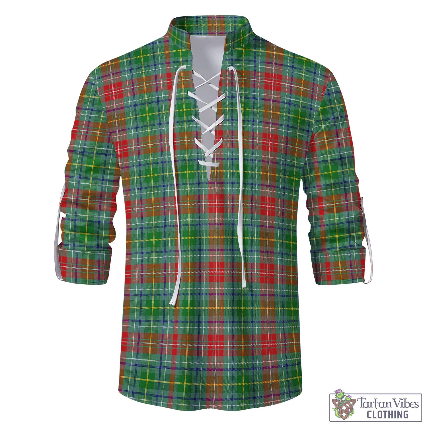 Tartan Vibes Clothing Muirhead Tartan Men's Scottish Traditional Jacobite Ghillie Kilt Shirt