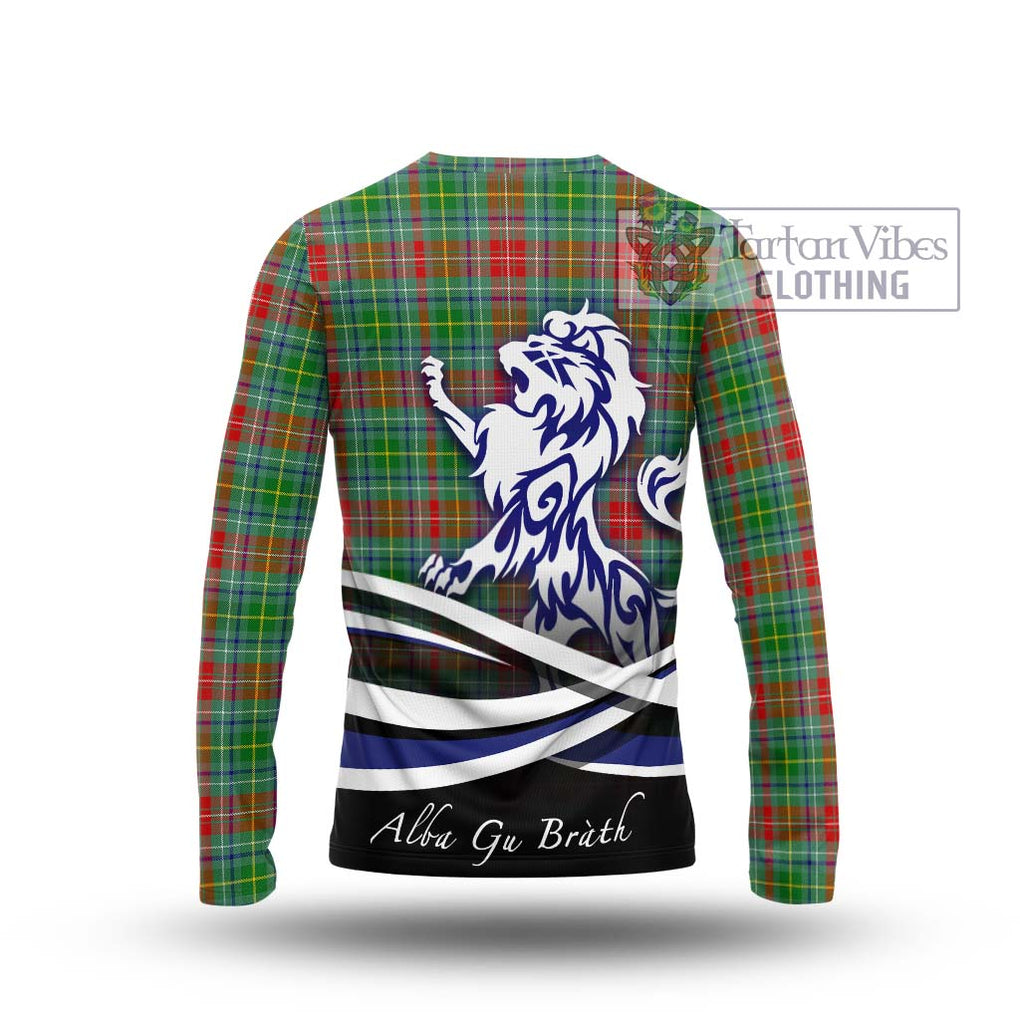 Muirhead Tartan Long Sleeve T-Shirt with Alba Gu Brath Regal Lion Emblem - Tartan Vibes Clothing