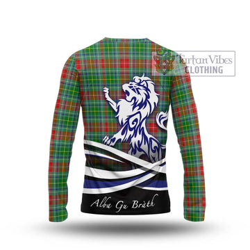 Muirhead Tartan Long Sleeve T-Shirt with Alba Gu Brath Regal Lion Emblem - Tartan Vibes Clothing