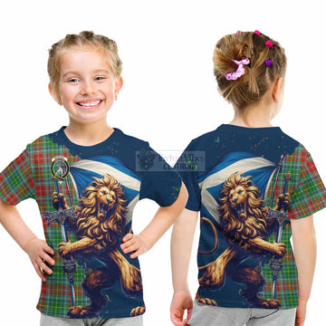 Muirhead Tartan Family Crest Kid T-Shirt with Scottish Majestic Lion - Tartan Vibes Clothing