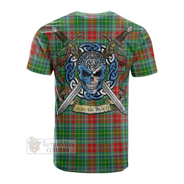 Muirhead Tartan Cotton T-shirt with Family Crest Celtic Skull Style Men's Shirt - Tartan Vibes Clothing