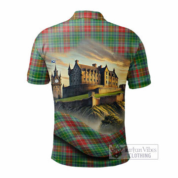 Tartan Vibes Clothing Muirhead Tartan Family Crest Polo Shirt with Scottish Ancient Castle Stype