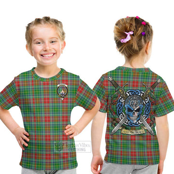 Muirhead Tartan Kid T-Shirt with Family Crest Celtic Skull Style - Tartan Vibes Clothing