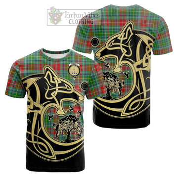 Muirhead Tartan Cotton T-shirt with Family Crest Celtic Wolf Style Kid's Shirt - Tartan Vibes Clothing