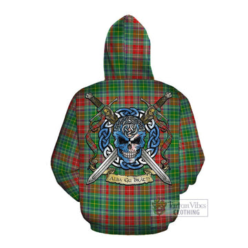 Muirhead Tartan Cotton Hoodie with Family Crest Celtic Skull Style Pullover Hoodie - Tartan Vibes Clothing