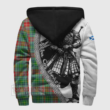 Muirhead Tartan Clan Crest Sherpa Hoodie with Highlander Warrior Celtic Style - Tartan Vibes Clothing