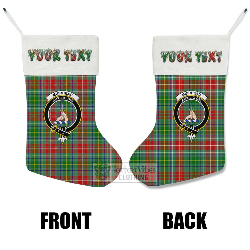 Muirhead Tartan Family Crest Christmas Stocking with Personalized Text - Tartan Vibes Clothing