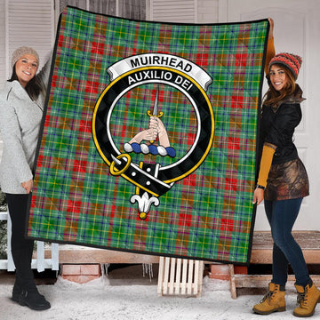 Muirhead Tartan Quilt with Family Crest