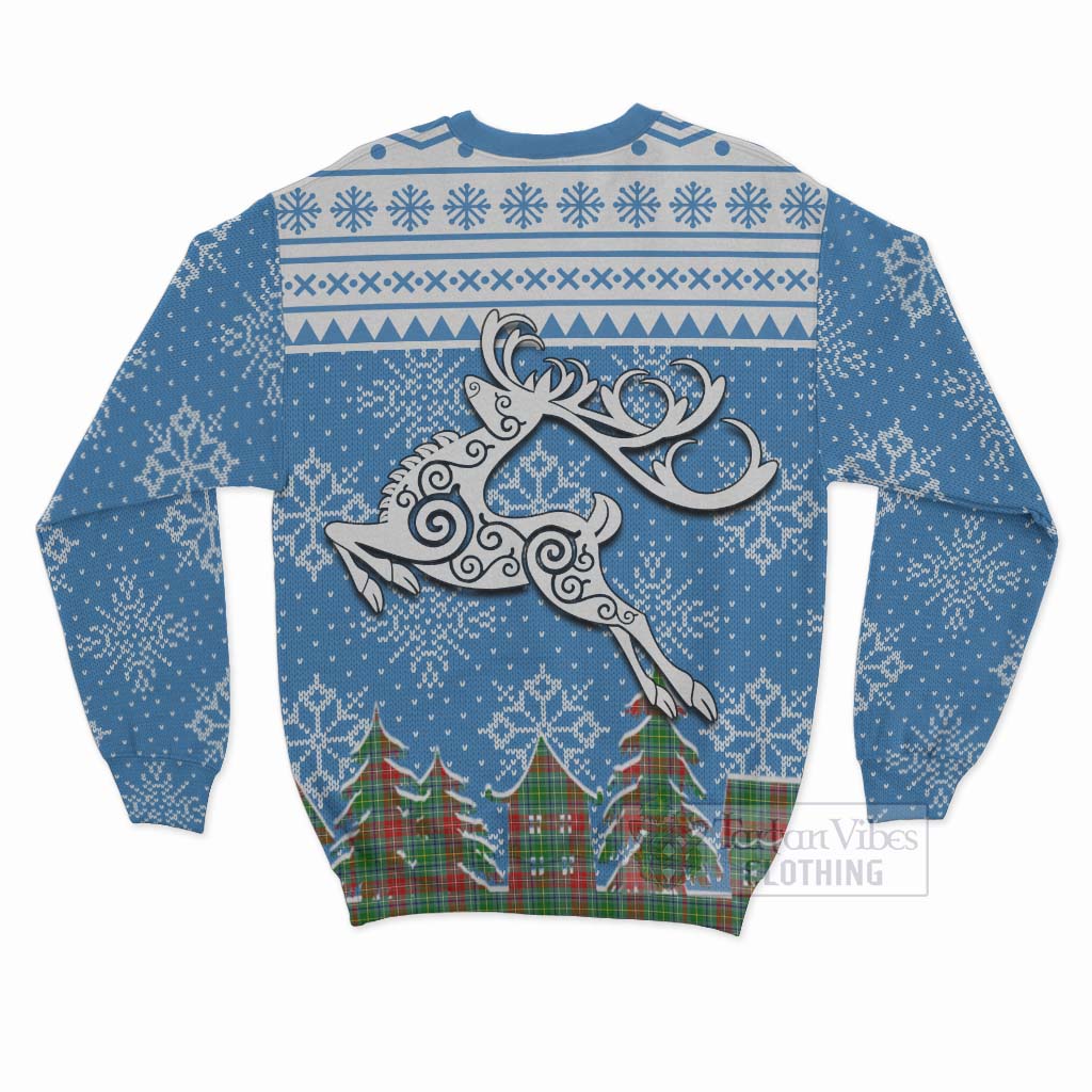 Muirhead Clan Christmas Sweatshirt Celtic Reindeer Style - Tartan Vibes Clothing