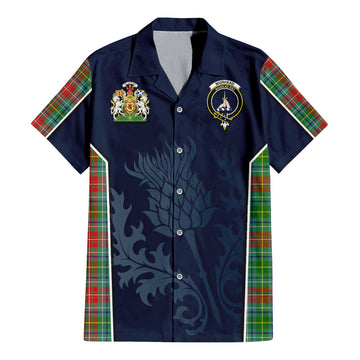 Muirhead Tartan Hawaiian Shirt with Family Crest and Scottish Thistle Vibes Sport Style - Tartan Vibes Clothing