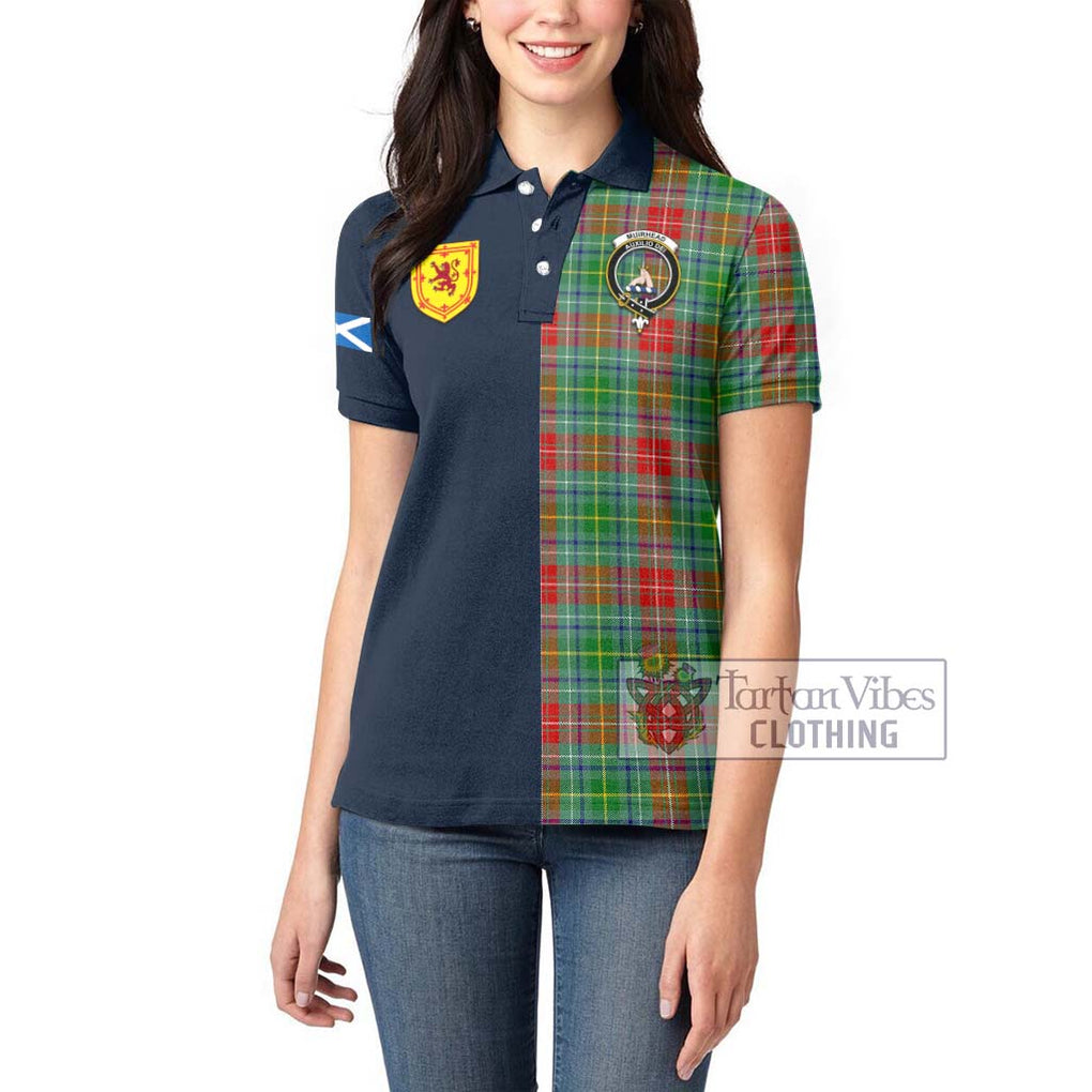 Muirhead Tartan Women's Polo Shirt Alba with Scottish Lion Royal Arm Half Style - Tartan Vibes Clothing