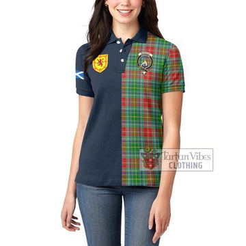 Muirhead Tartan Women's Polo Shirt Alba with Scottish Lion Royal Arm Half Style - Tartan Vibes Clothing