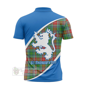 Muirhead Family Crest Tartan Zipper Polo Shirt Celebrate Saint Andrew's Day in Style - Tartan Vibes Clothing
